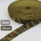 5 Meters Waistband Elastic Military motif 25mm - ACCESSOIRES LEDUC BV
